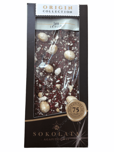 ΣΟΚΟΛΑΤΑ java Milk Chocolate & Macademia nuts/Pink pepper/Cardamon Αγαπητός
