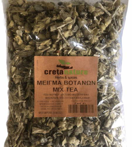 Μείγμα βοτάνων mix tea,τσάι του βουνού-δίκταμο-ματζουράνα 70gr