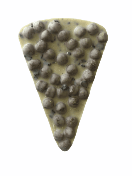 Πίτσα λευκής σοκολάτας με choco balls