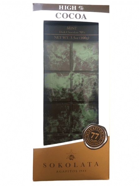 ΣΟΚΟΛΑΤΑ Dark Chocolate 70% Cocoa & Mint Αγαπητός